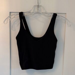 lululemon athletica Black V-Neck Crop Top